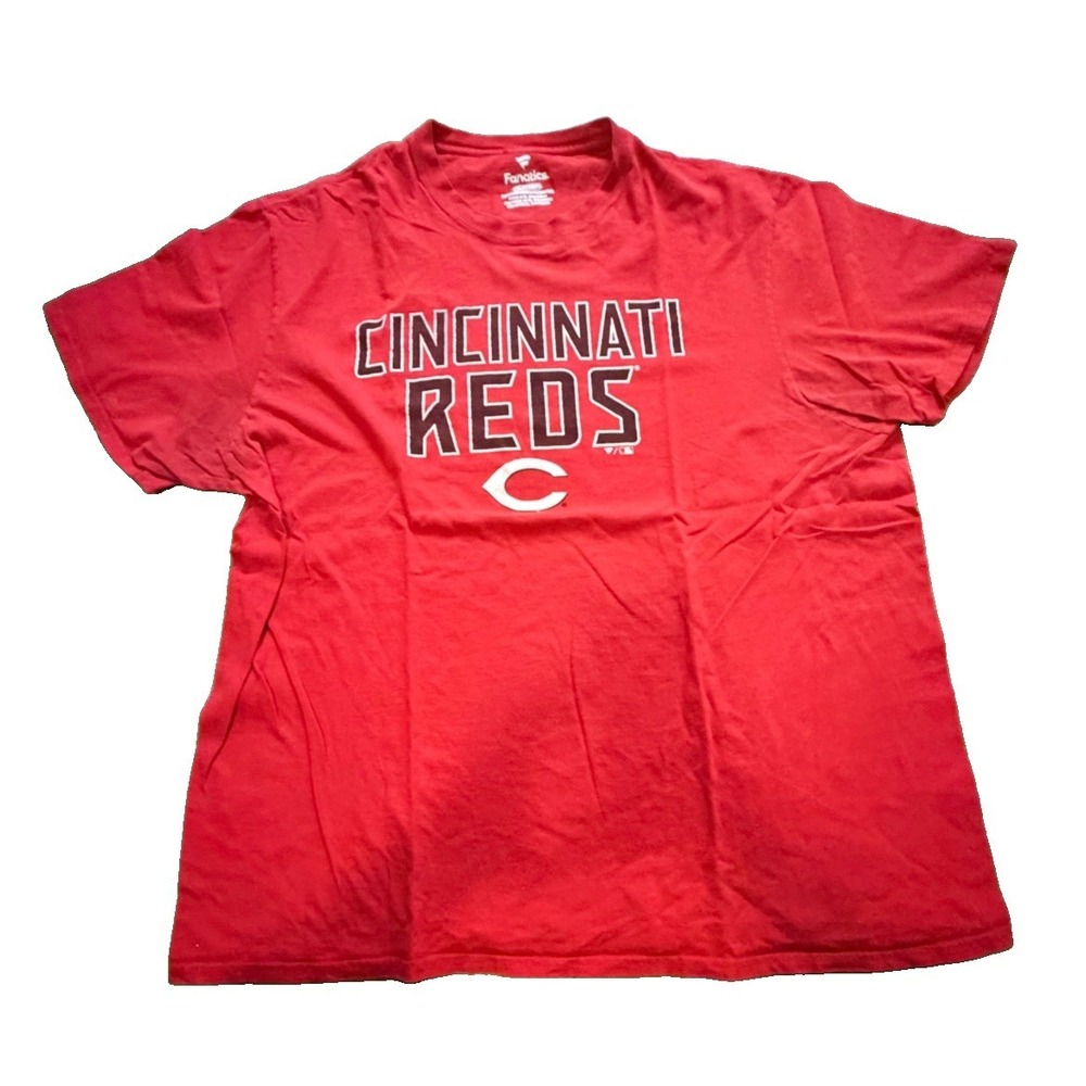 Fanatics Cincinnati Reds T-Shirt Men's 2XL Red MLB Major League Baseball Tee